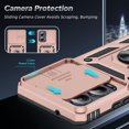 thumbnail image 4 of for Motorola-Edge 5G 2024 Case (𝗡𝗼𝘁 𝗙𝗶𝘁 𝗚 𝟱𝗚 𝟮𝟬𝟮𝟰), Moto Edge 5G Phone Case 2024 with Slide Camera Cover, [Military-Grade] Hard Case with Magnetic Stand for Moto Edge 5G, Rose Gold, 4 of 15