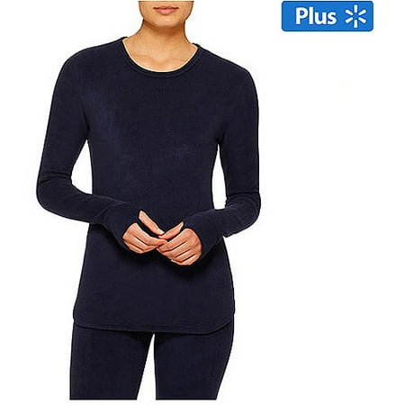 Womens Stretch Fleece Warm Underwear Long Sleeve Top