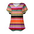 thumbnail image 4 of Camiseta de Manga Corta con Cuello en V, Camiseta Larga de Moda Y Ligera para Mujeres, 4 of 4