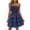 Blue, variant on Womens Summer Strapless Tube Mini Dress Smocked Ruffle A Line Flowy Cocktail Dress Vacation Beach Sundress