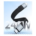 thumbnail image 2 of Cable de Datos USB 4.0 Tipo C Dual con Todas las Funciones, Batería Externa de 80 Gbps, Cable Corto PD240W, Carga Rápida, de 15 cm., 2 of 5