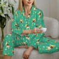 thumbnail image 6 of Sikiie Bulldog Puppy Flower Women's Long-Sleeve Shirt and Full-Length Bottom Pajama Set (s-xxl)-XX-Large, 6 of 7