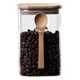 thumbnail image 1 of Tarro de almacenamiento de alimentos, contenedor de almacenamiento de dulces de vidrio, bote de granos con cuchara y tapa, 1 of 8