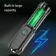 thumbnail image 5 of Linterna LED recargable 20000 lúmenes | 3 modos: Alto, Medio, Estroboscópico | IPX5 impermeable, entrada/salida USB | Potente portátil ABS | 650 pies de alcance, batería de 1800 mAh | Negro, 5 of 9