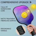 thumbnail image 4 of Pickleball Paddles Set Of 1, Fiberglass Surface, Fluid Smoke Aurora Art Style, 1 Paddle, 2 Balls & Bag, 4 of 5