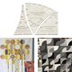 thumbnail image 3 of de 3 Uds de Plantillas de Edredón de Curva Rápida, Plantillas de Regla de Edredón Acrílico, Plantilla de Corte de Edredón Creativo, Manualidades , 6.9x6.9 pulgadas Gloria Regla de acolchado de patchwork, 3 of 9