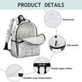 thumbnail image 4 of Doodle Sports Icons Pattern Backpack for School,Cute School Bag,Schoolbag with Adjustable Shoulder Straps & Padded Back,15.25"x11.5"x5.25", 4 of 5