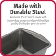 thumbnail image 2 of GoodCook 9 x 5 Steel Loaf Pan, 2pk,Gray, 2 of 6