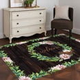 thumbnail image 3 of Area Rugs 2.7'x5', Spring Botanical Carpet for Living Room Bedroom Dining Room, Garden Birds Floral Leaves Brown Wood Throw Kitchen Rugs Non Slip Washable Rectangle Indoor Outdoor Rugs, 3 of 8