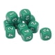 thumbnail image 4 of 20 piezas 6 lados dados numéricos diseño de esquina redonda juego de dados de plástico juego de mesa herramientas de enseñanza verde, 4 of 12