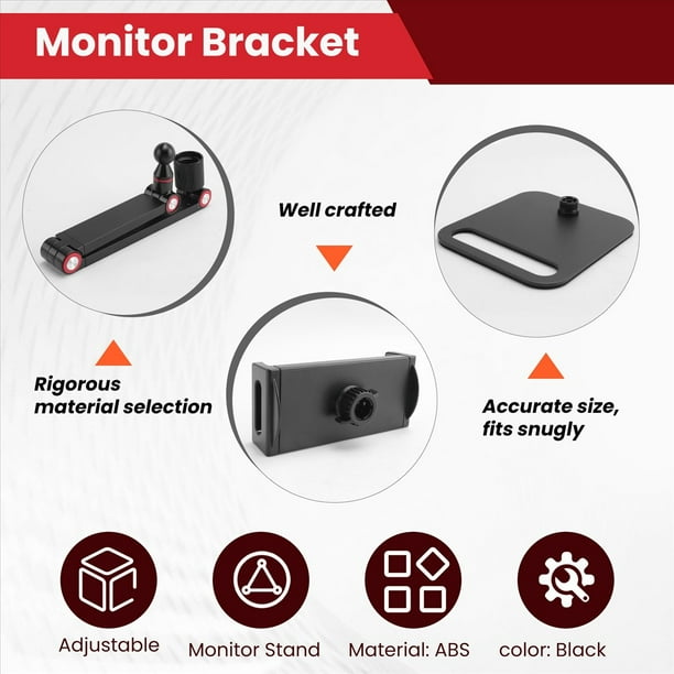 Soporte para Monitor Portátil Soporte Giratorio Ajustable de 360° Soporte para Tableta Compatible con Soporte de Abrazadera de Escritorio para Tableta