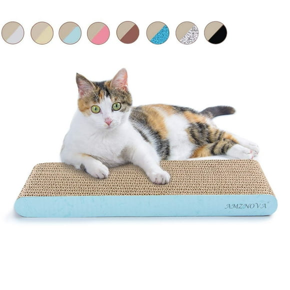 AMZNOVA Durable Flat cat Scratch Lounge, colors Series, Narrow, Wood Floor Print