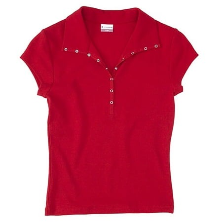 Juniors' Ribbed Snap Polo