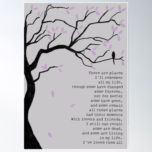 In My Life, Lyrics Poster Wall Art, Modern Wall Decor For Living Room Bedroom, 8x12 UNFRAMED