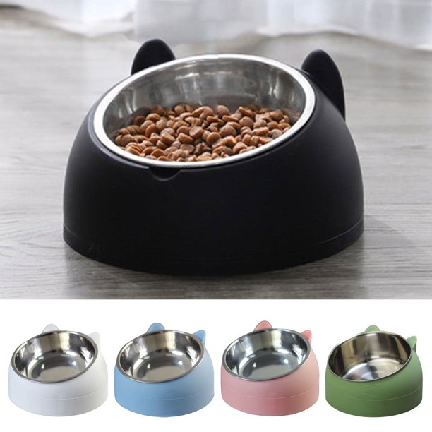 Pet Enjoy Mess Free 15° Slanted Bowl for Dogs and Cats,Thicken Base
