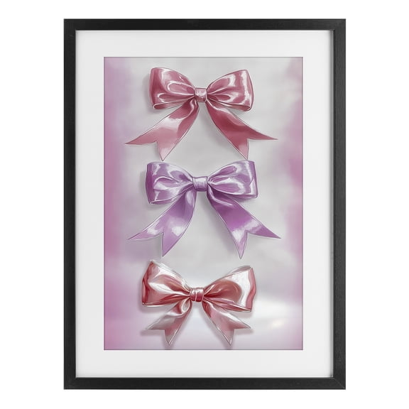 Stupell Industries Blush And Satin Elegance Black Framed Print Under Glass, design by Annabelle Hall