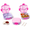 Pink, variant on PoppiKids Bento Lunch Box with 4 Compartments, Leakproof Food Container with Sauce Cup & Cutlery, BPA-Free Meal Prep Lunch Container – Pink