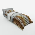thumbnail image 3 of Ambesonne Modern Bedding Set 4 Pcs, High Tech Theme Image, Queen, Grey Yellow Pale Orange, 3 of 3