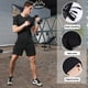 thumbnail image 3 of Pantalones cortos deportivos negros para correr para hombre Pantalones cortos de entrenamiento físico Pantalones cortos de secado rápido, 3 of 6