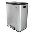 thumbnail image 5 of Elama 16 Gallon 2 Compartment Large 8 Gallon Split Stainless Steel Step Trash Bin with Slow Close Mechanism, 5 of 8