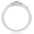thumbnail image 2 of Pompeii 1/4ct Three Stone Round Diamond Engagement Ring 14K White Gold (H,SI2), 2 of 6