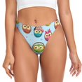 thumbnail image 1 of Balery Cute Cartoon Owls 3 Tangas de Algodón para Mujer con Estampado – Ropa Interior Sexy, Transpirable, G-string-X-Small, 1 of 6