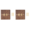 thumbnail image 1 of 2X Retro American Industrial Style Light Switch Socket,Solid Wood Brass Toggle Switch Plate, Antique Home Stay Switch(2), 1 of 8