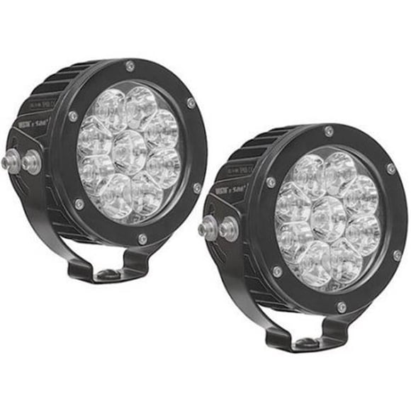 Westin Automotive WES09-12007B-PR Hp LED Auxiliary Light 4.75 in. Flood with 3W Osram, Black - Set of 2