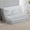 Light Gray, variant on HOMCOM Contemporary Bean Bag Floor Sofa Bed, Plush Wide Folding Floor Mattress, Foam Filling Wall Couch Sleeper, Cream White