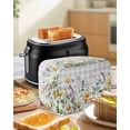 thumbnail image 4 of Yellow Flower Toaster Cover 2 Slice, Small Kitchen Appliance Covers, Country Eucalyptus Lavender Daisy Plaid Grey Toaster Oven Cover with Loop, Bread Machine Cover Polyester Dust Cover Protection, 4 of 4