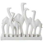 Ceramic Candle Menorah Camel Family Design