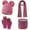 Rainbow - Double Ball, variant on 4pcs Kids Winter Hat Gloves Scarf Set, Girls Toddler Winter Hat Beanie with Touchscreen Gloves & Neck Warmer for Girls Boys
