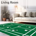 thumbnail image 2 of ODIKA 8'x10' Machine Washable Non-Slip Area Rug, Badminton Court with Shuttlecocks High Traffic Rug, Green, 841044, 2 of 7