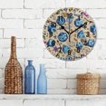 thumbnail image 3 of Yayeee 10" Wall Clock Battery Operated Quartz Round Silent Non-Ticking Home Decor, Blue Dice Pattern, 3 of 6
