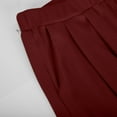 thumbnail image 6 of Outfit for Women Sumemr Comfy 2 Piece Set Solid Knitted Sleeveless Crop Tops Elastic Waist Wide Leg Casual Palazzo Pants Homewear Suit(M,Red), 6 of 6