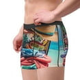 thumbnail image 2 of Logiee Tropical Vacation Essentials Print Mens Boxer Briefs,Boxer Briefs for Men,Breathable Stretch Underwear,Boys Boxer Briefs-X-Large, 2 of 5