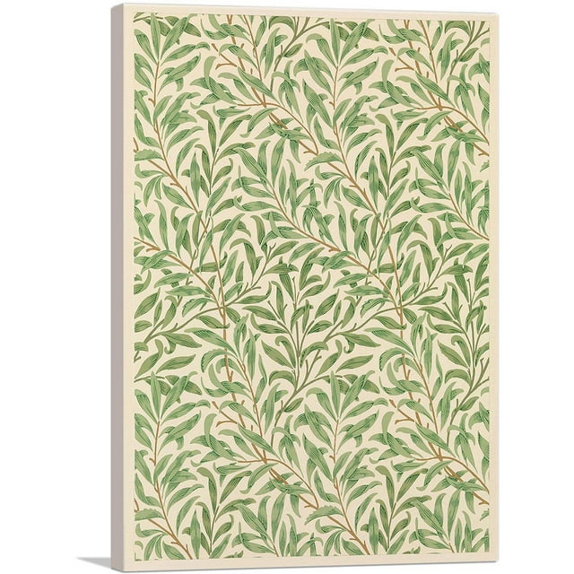 ARTCANVAS Willow Leaves Canvas Art Print by William Morris - Size: 18" x 12" (0.75" Deep)
