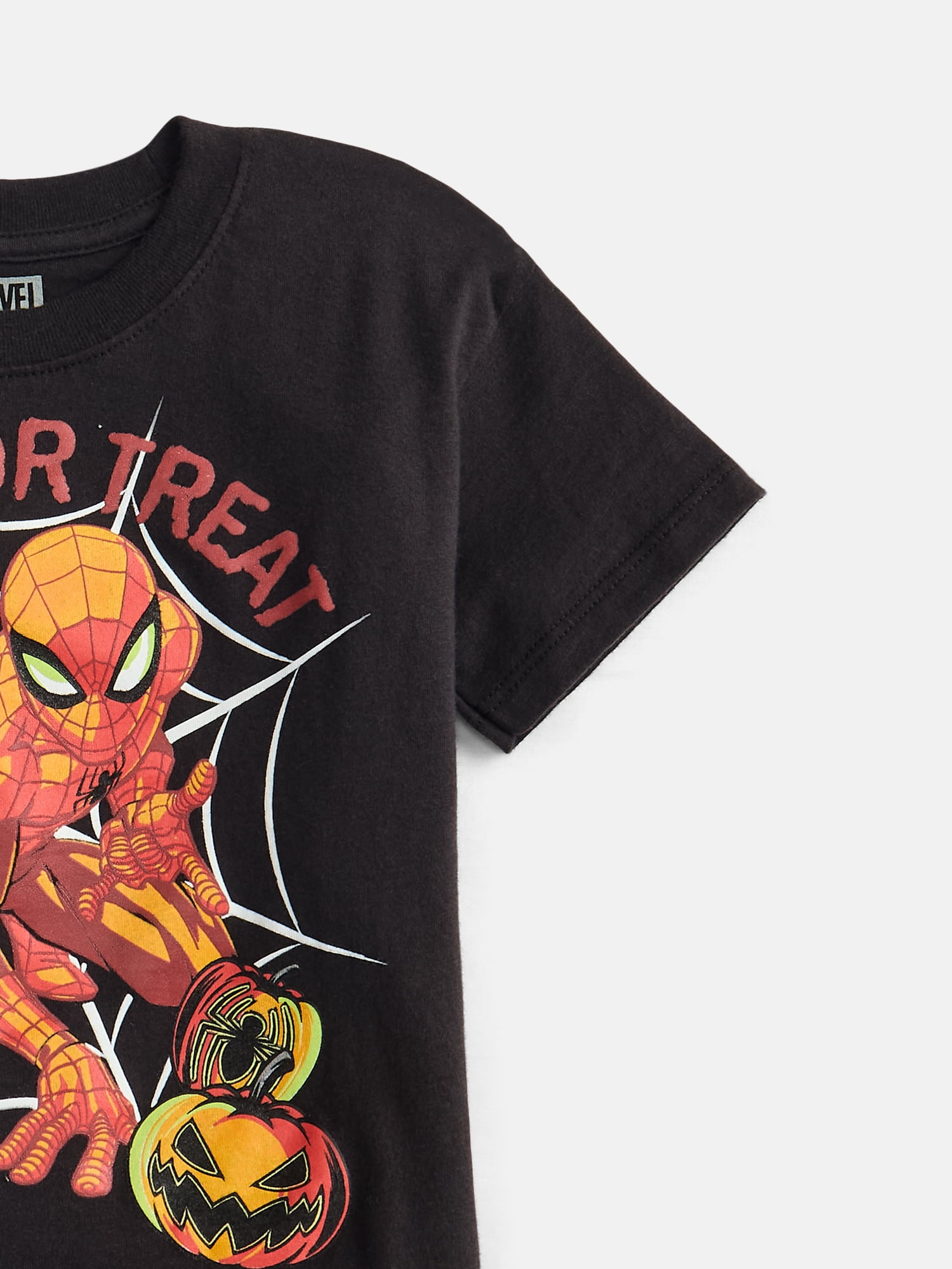 Spider-Man Toddler Boys Halloween Crewneck Tee with Short Sleeves, Sizes 12M-5T