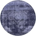 thumbnail image 1 of Ahgly Company Machine Washable Indoor Round Industrial Modern Periwinkle Purple Area Rugs, 3' Round, 1 of 7