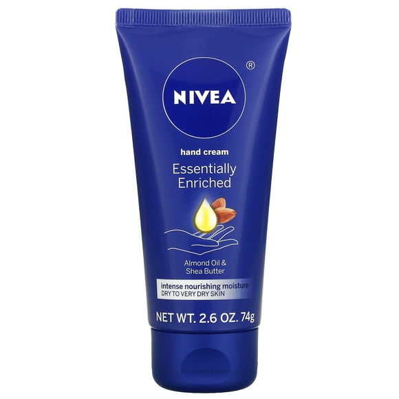 Nivea, Essentially Enriched Hand Cream, Almond Oil & Shea Butter, 2.6 oz (74 g) Pack of 2
