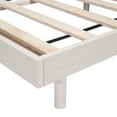 thumbnail image 5 of Miniyam Full Platform Bed , Low Profile Wooden Bed with Slats, No Box Spring Needed, Modern Design for Teen, White, 5 of 7