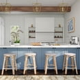 thumbnail image 3 of Butler Specialty Company Tobias Tabouret de Comptoir Rond en Rotin 24 Pouces - Gris et Blanc, 3 of 8