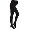 thumbnail image 3 of Plush Maternity Fleece-Lined Full-Foot Tights Black, 3 of 4