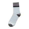 thumbnail image 2 of Tittly Cotton Socks Mens Socks Men's Autumn And Winter Versatile Patchwork Retro Sweat Absorbing Breathable Cotton Socks Business Socks Socks for Women Slouch Socks Grey A, 2 of 3