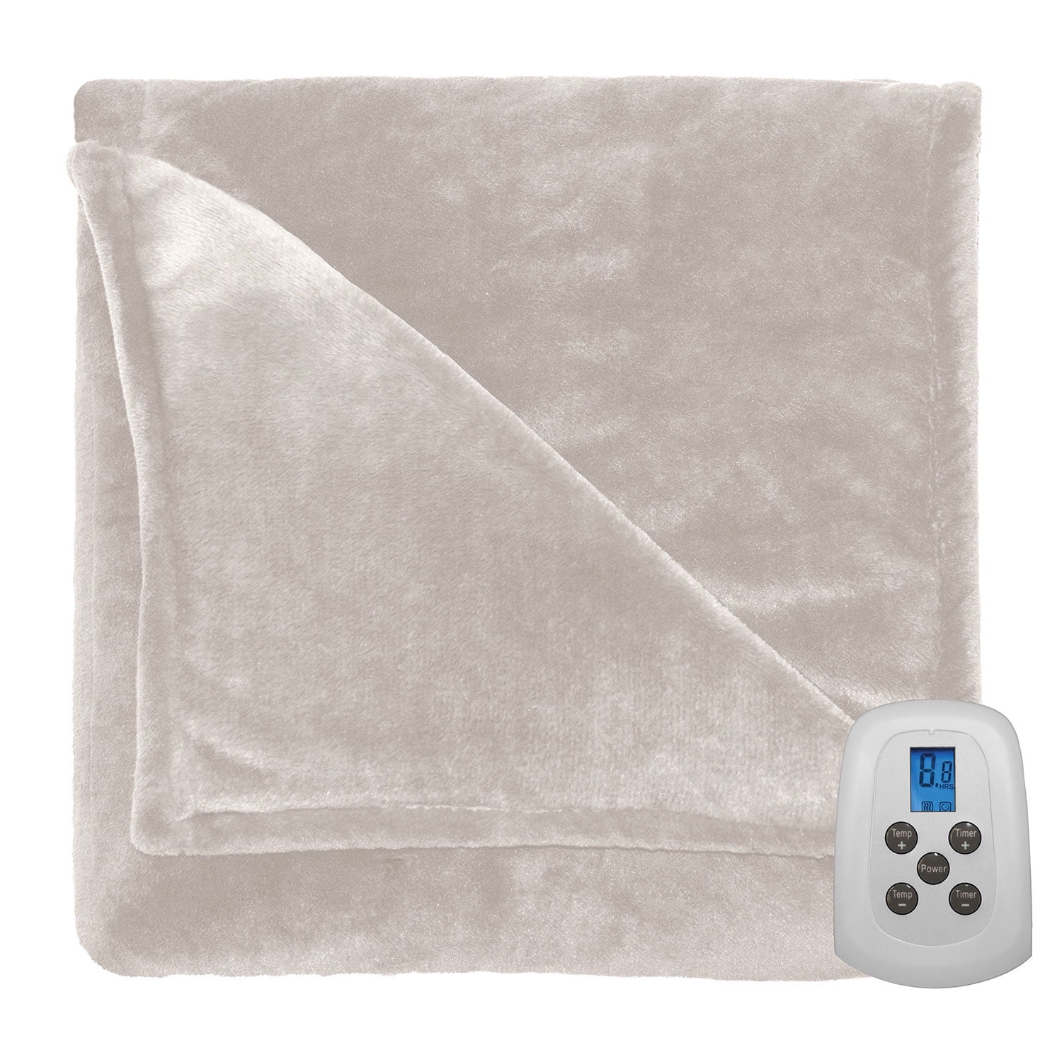 Serta Silky Plush Electric Heated Blanket with Programmable Digital Controller