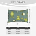 thumbnail image 4 of Pofeuu Cute Yoga Frogs Print Polyester Microfiber Plush Pillowcases, Super Soft and Cozy Pillow Case Covers with Envelop Closure（Pillow core not included）-16"x24", 4 of 6