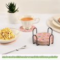 thumbnail image 6 of Haosy Set of 6 Drink Woven Coaster with Holder Heat Resistant Non-Slip Bar Coasters 4 Inches Cupcakes and Birthday Candles, 6 of 7