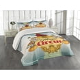 thumbnail image 2 of Ambesonne Colorful Quilted Coverlet 3 Pcs, Vintage Circus Tent, King Size, Multicolor, 2 of 4