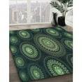 thumbnail image 3 of Ahgly Company Machine Washable Indoor Rectangle Transitional Dark Forest Green Area Rugs, 7' x 10', 3 of 7