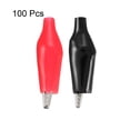thumbnail image 2 of Uxcell 27mm Long Insulating Alligator Clip Crocodile Clamp Test Probe 100 Pack, 2 of 5